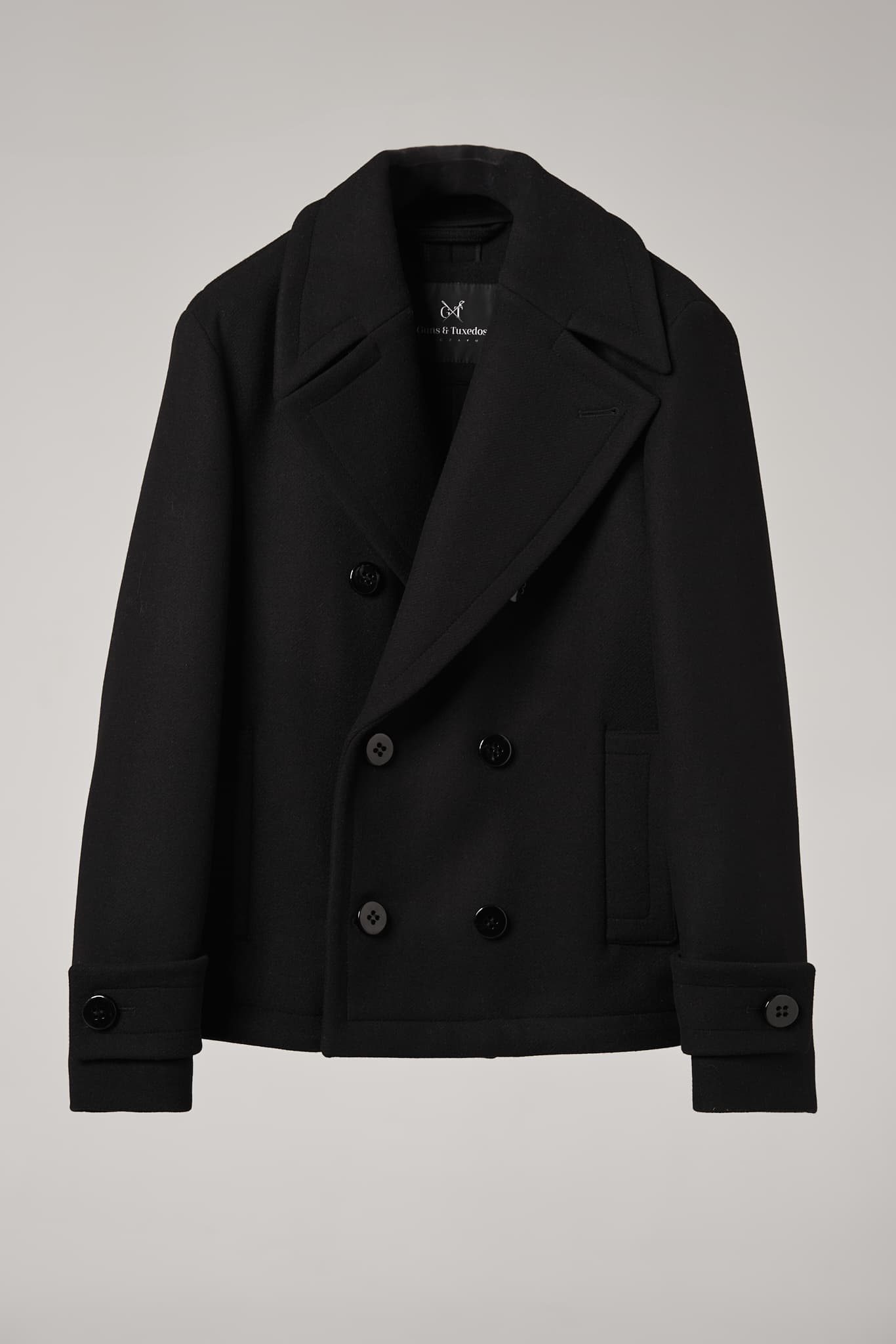 PEA COAT JACKET BLACK