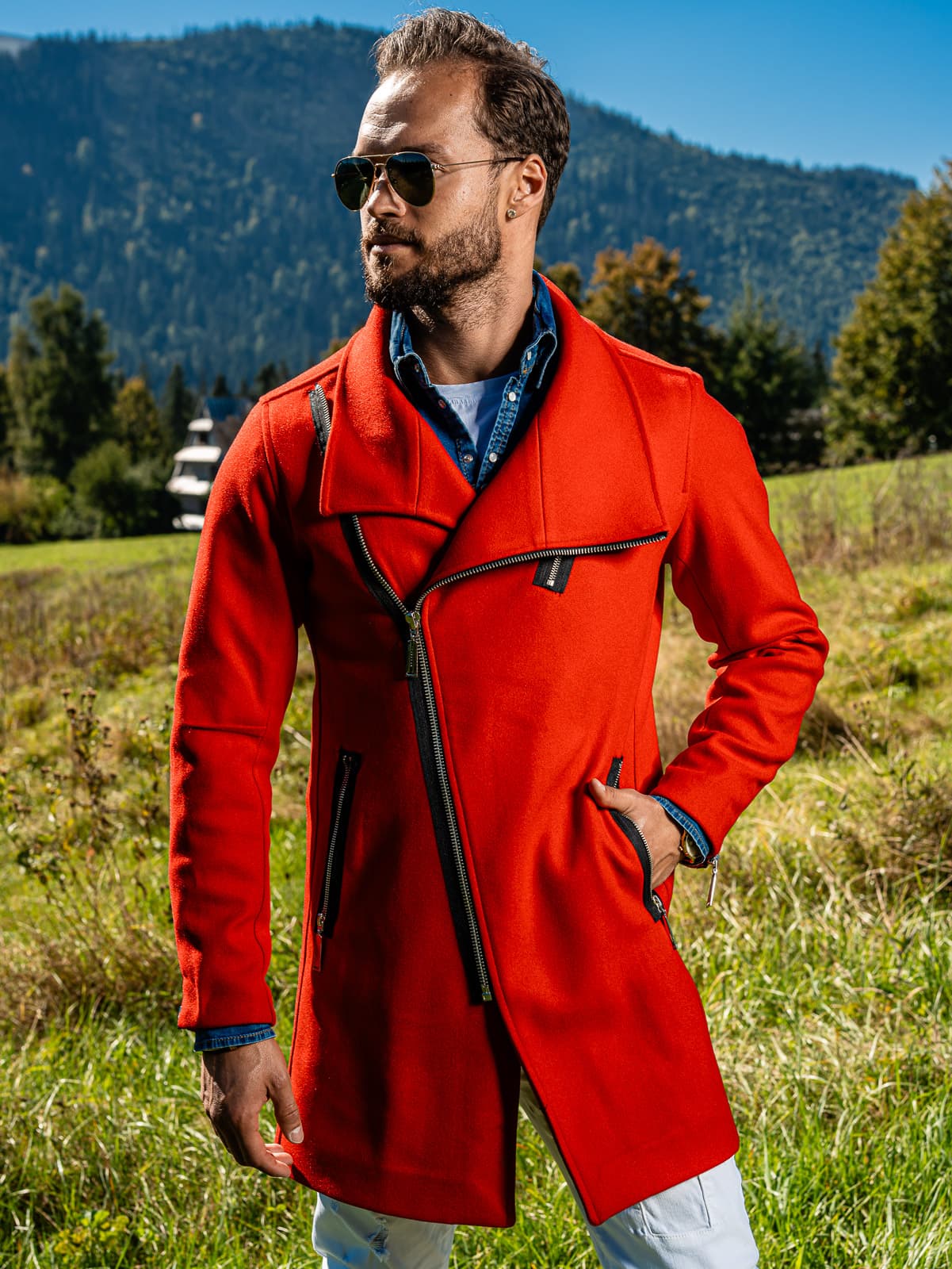 JACKS FURY COAT RED